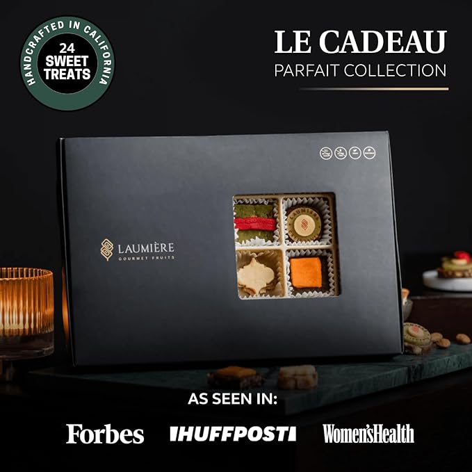 Le Cadeau Parfait Collection - Rectangle Gourmet Gift Box (24 Treats) - Laumière Gourmet Fruits