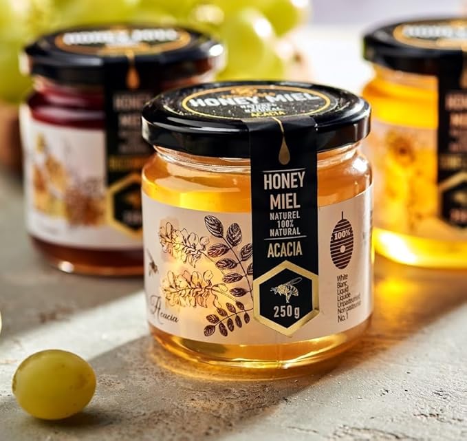 HONIGMA® Acacia Raw Honey | Exquisite Taste | 100% Pure | Unpasteurized | Unfiltered | Partially