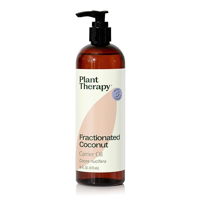 Plant Therapy Fractionated Coconut Oil for Skin, Hair, Body, Face, Diluted Essential Oils, 100%