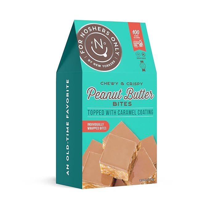 For Noshers Only Peanut Butter Bites - Gluten-Free, Vegan, Kosher Snacks - Coated, Healthy Snack