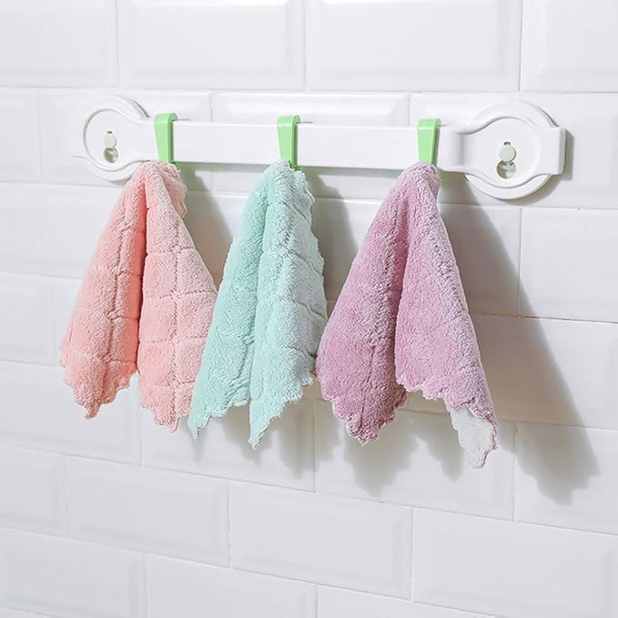 kimteny 12 Pack Kitchen Cloth Dish Towels, Premium Dishcloths, Super Absorbent Coral Velvet