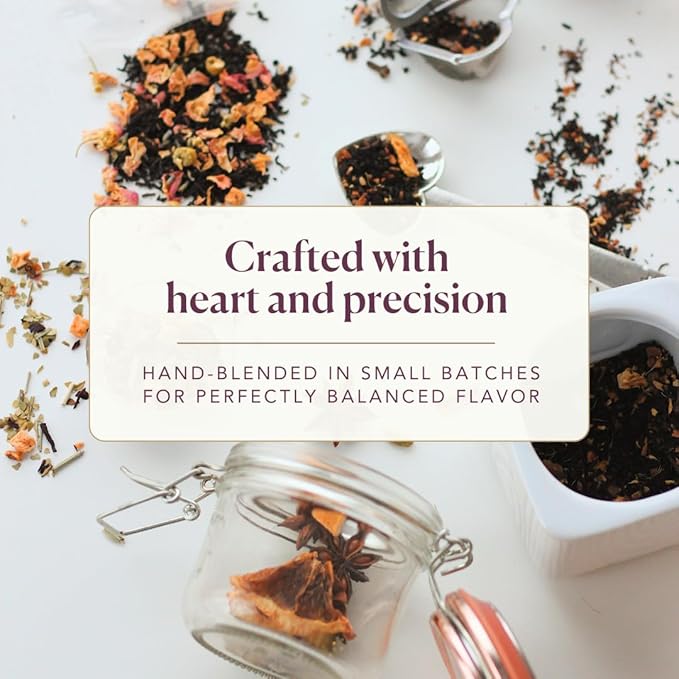 Herbal Tea Sampler – 5 Caffeine-Free Loose Leaf Blends for Sleep and Relaxation, Fruity and