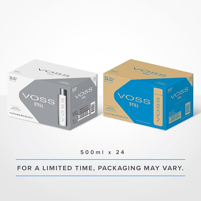 VOSS Premium Still Bottled Natural Water - BPA-Free - High Grade PET - Recyclable Plastic - Pure