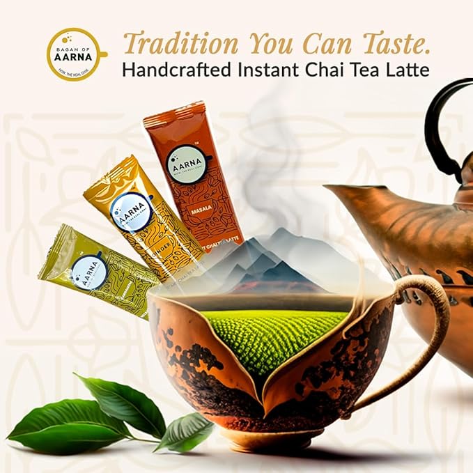 Bagan of Aarna Instant Cardamom Chai, All Natural Spiced Tea Mix, Authentic Chai Powder with