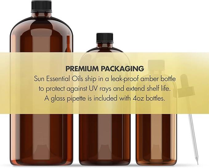 Sun Essentials Oils - 4 oz Eucalyptus Essential Oil with Dropper for Diffuser, Skin, Aromatherapy