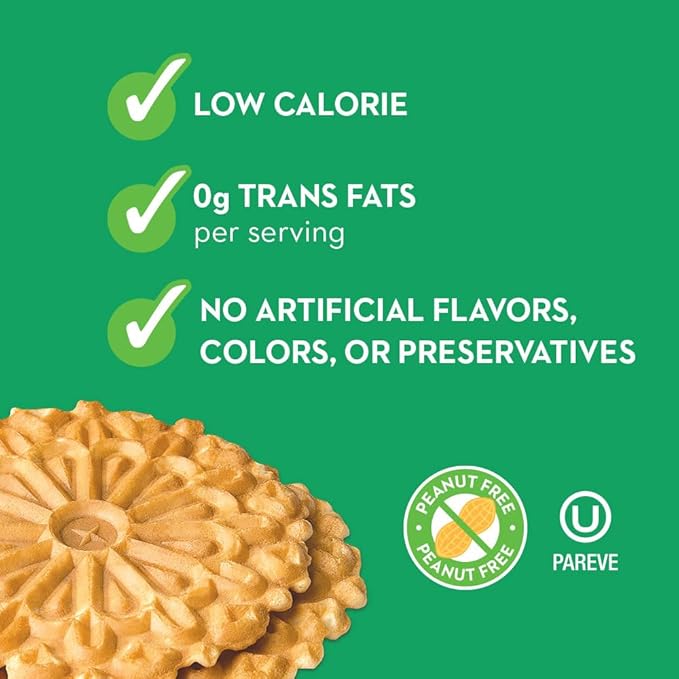 Reko Pizzelle Authentic Italian Style Waffle Cookie, Anise, 7 Ounce (Pack of 12)