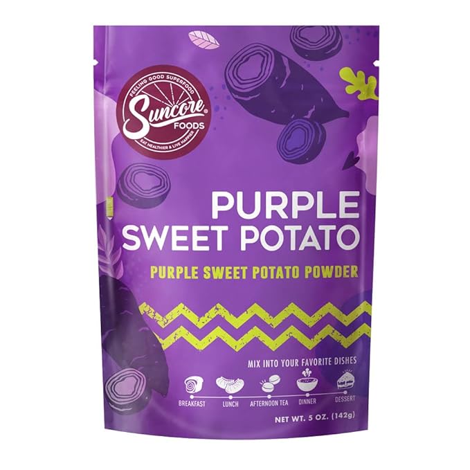 Suncore Foods Purple Sweet Potato Powder, Purple Food Coloring Powder, Gluten-Free, Non-GMO, 5oz (1