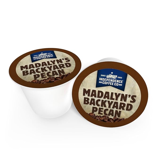 Independence Coffee Co. Madalyn's Backyard Pecan Flavored Mellow Body, Light Roast, Single Serve