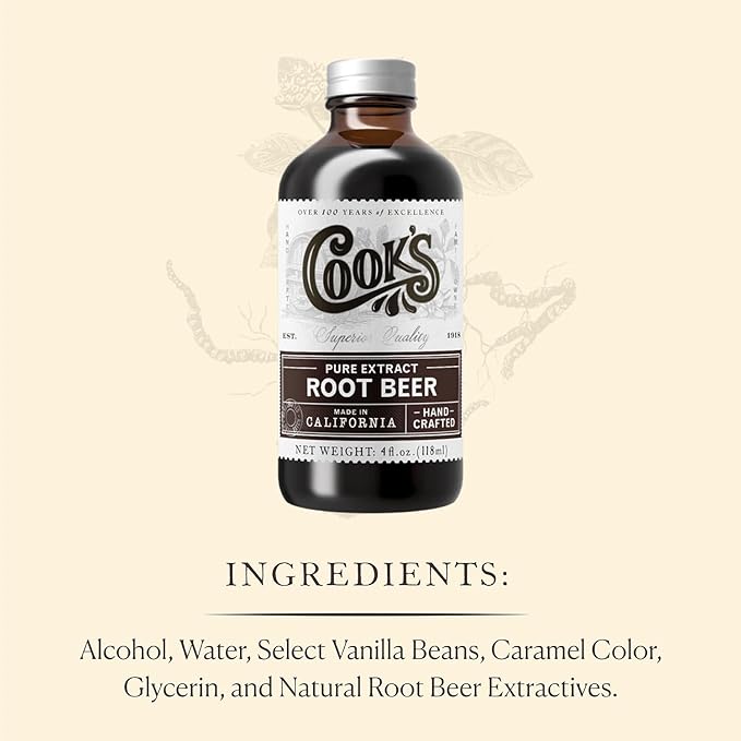 Cook's, Root Beer Extract Flavoring, For Root Beer Making and Baking, 128 Ounce (1 Gallon)