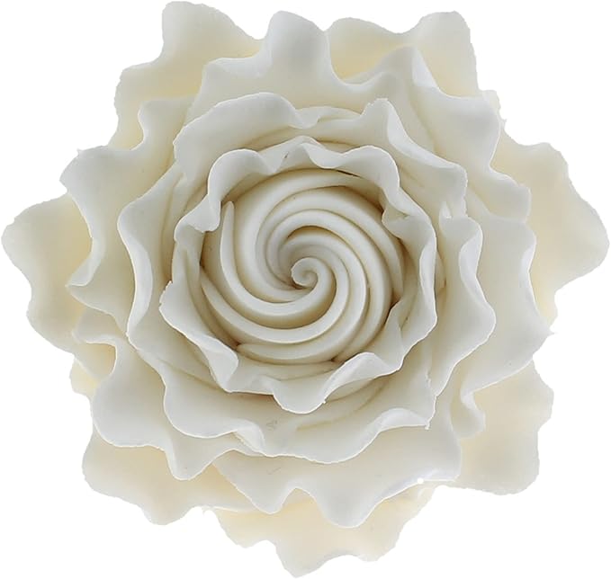 Global Sugar Art Gardenia Sugar Cake Flowers, White, 8 Count by Chef Alan Tetreault