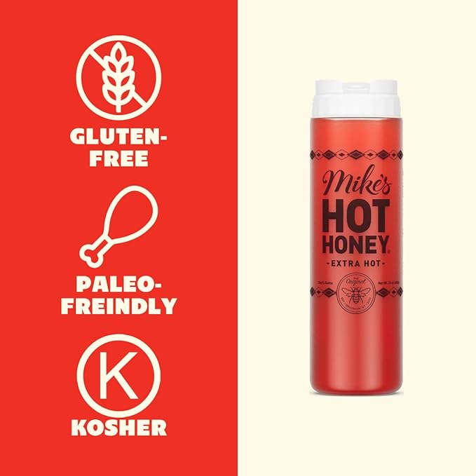 Mike's Hot Honey, Extra Hot, America's #1 Brand of Hot Honey, Spicy Honey Infused with Chili