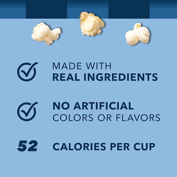 Garrett Popcorn Simply Salted, 4.0oz, 4 Bags, Light Salty Snack, Vegan, Gluten Free, Only 3
