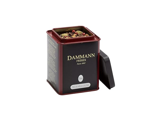 Dammann Freres Loose Leaf, Thé des Mille Collines (Chaï), Premium Gourmet French Black Tea, Blend