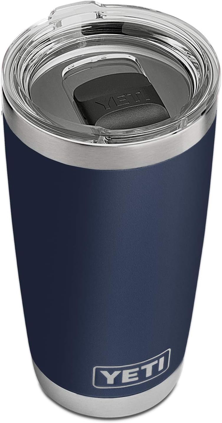 YETI Rambler 20 oz Tumbler, Stainless Steel, Vacuum Insulated with MagSlider Lid, Navy