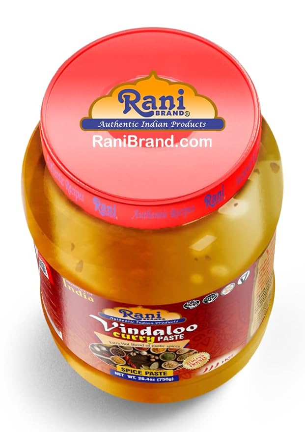 Rani Vindaloo Curry Cooking Spice Paste, Hot! 26.5oz (750g) Glass Jar ~ No Colors | All Natural |