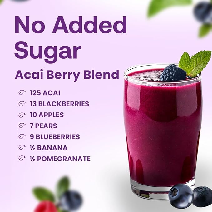 Dr. Smoothie 100% Crushed Acai Berry Blend ??No Added Sugar, Made with Real Fruits/Fruit Juice