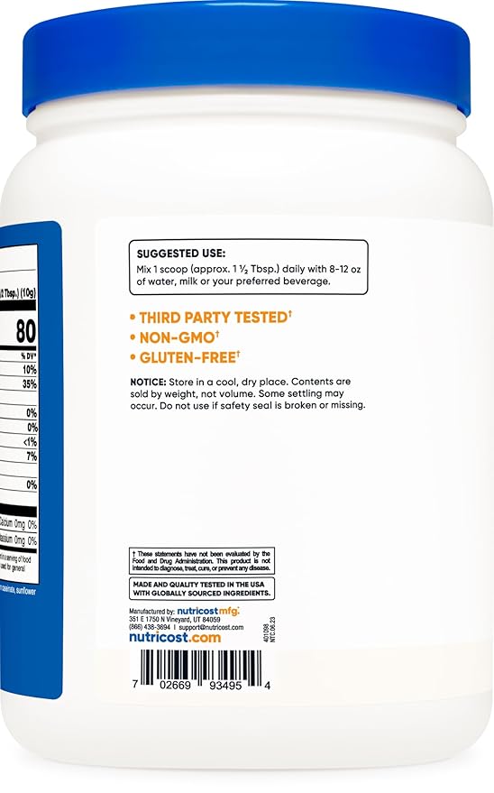 Nutricost Coconut Oil Powder 1 LB (45 Servings) - Non-GMO And Gluten-Free - Premium Quality
