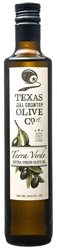 Texas Hill Country Olive Co Terra Verde Extra Virgin Olive Oil - Cold Pressed EVOO Gourmet Olive