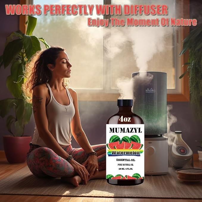 Watermelon Essential Oil, Watermelon Oil 4 Fl Oz 120ML for Diffuser Humidifier Yoga Cleaning DIY