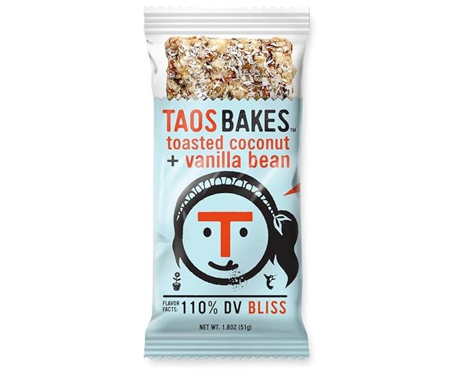 Taos Bakes Snack Bars - Toasted Coconut + Vanilla Bean - Gluten-Free, Non-GMO Granola Bars
