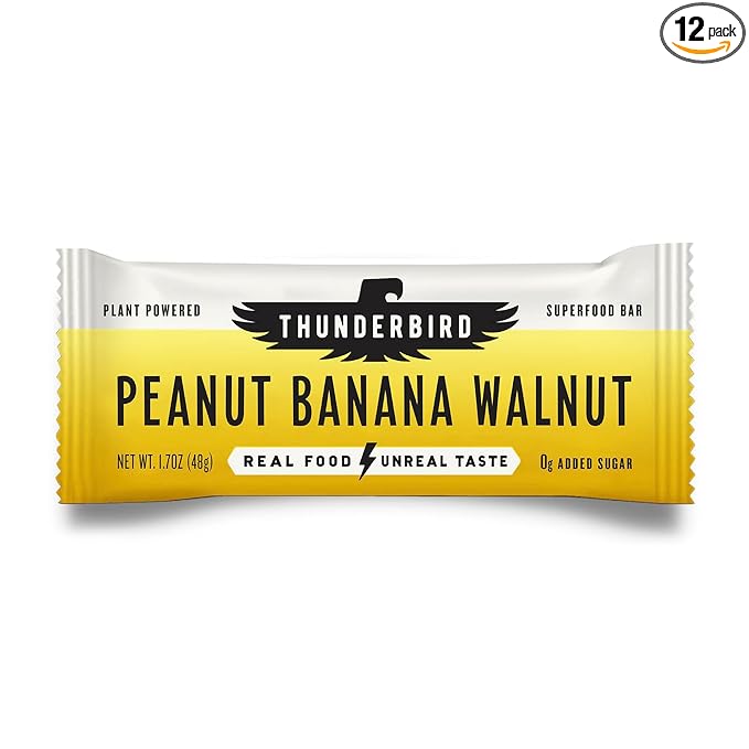 Thunderbird Bars Energy Snack, Gluten-Free with Protein, Healthy Real Food, Vegan Non-GMO, No Added