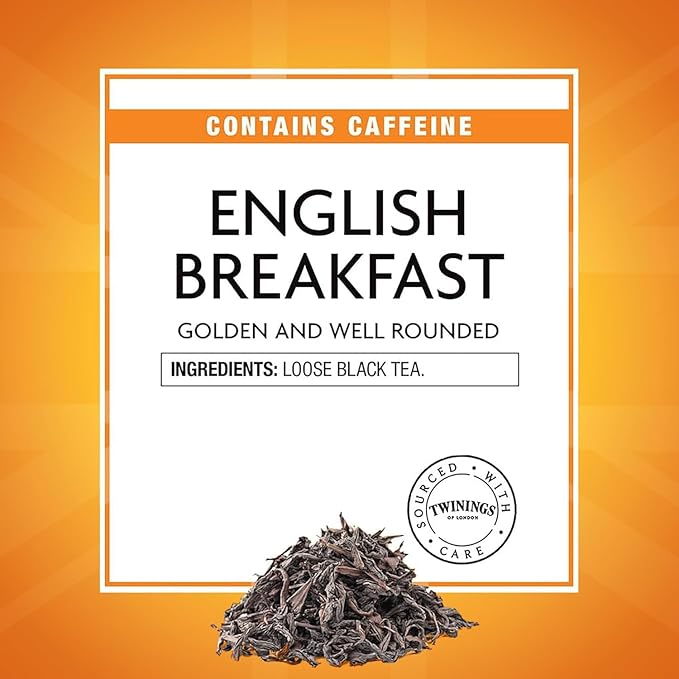 Twinings English Breakfast Loose Tea Tin, 3.53 Ounce Tin (Pack of 1), Smooth, Flavourful, Robust