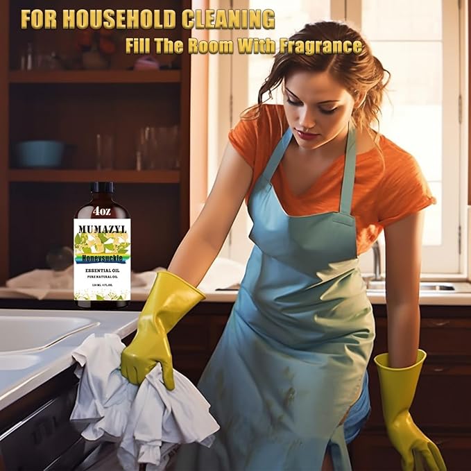Honeysuckle Essential Oil, Honeysuckle Oil 4 Fl Oz 120ML for Diffuser Humidifier Yoga Cleaning DIY