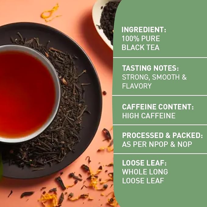 HANDPICK, English Breakfast Tea Loose Leaf (340g/12oz) Strong, Robust, High Caffeine Black Tea