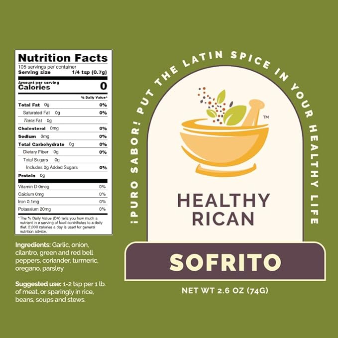 Healthy Rican Salt-Free Adobo, Sazon, Sofrito Seasoning Mix Bundle Non-GMO, No MSG, No