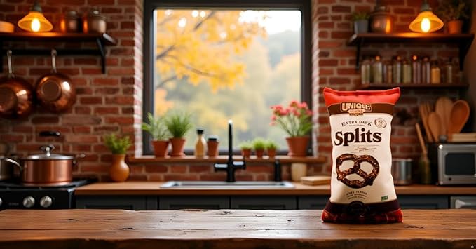 Unique Snacks Extra Dark Splits Pretzels, Original Split-Open Pretzels, Delicious Homestyle Baked