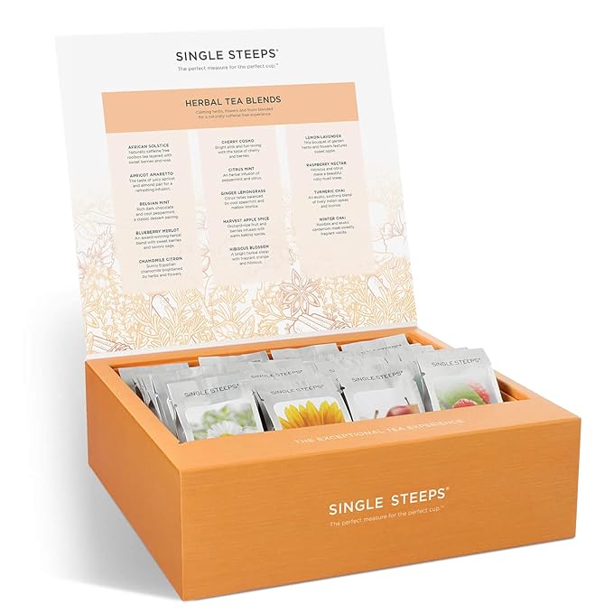 Tea Forte Herbal Tea Assortment Single Steeps Loose Leaf Premium Tea Gift Set Sampler, 28 Count, 2