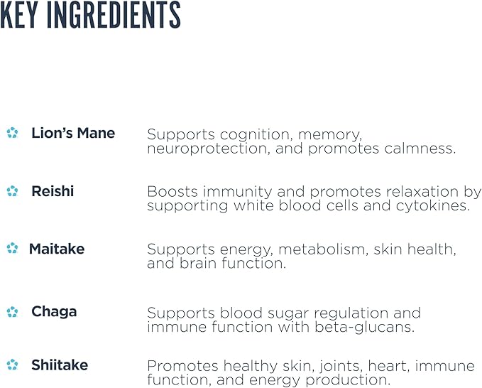 Revive MD Mushroom Powder, Chocolate - Mushroom Supplement Supports Focus, Cognitive, Immune &
