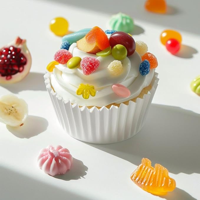 200pcs White Standard Cupcake Liners for Baking Cup, No Smell, Grease-proof Muffin Liners, Standard