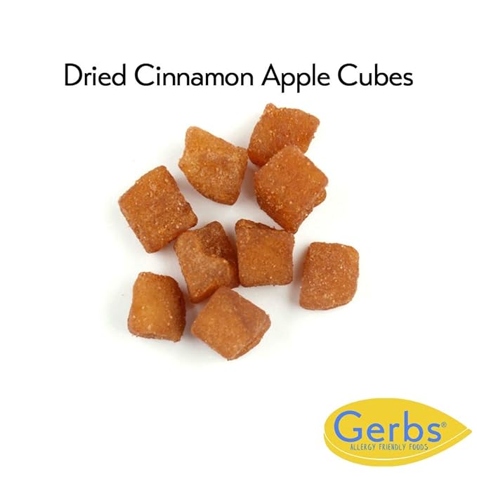 Gerbs Dried Cinnamon Sugar Apple Cubes 4 lbs. | Unsulfured, No Additives, Resealable Bag |