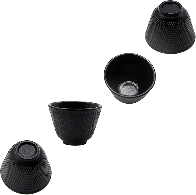 Japanese Cast Iron Tea Cups, Small and Heavy Teacups with no Handles, Japanese Style Cup for