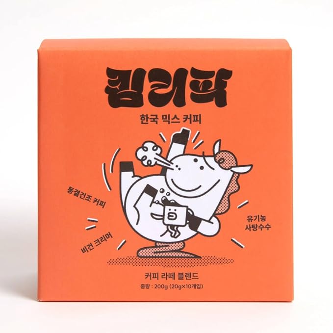 KimlyParc Premium Instant Coffee Original Korean Latte with Vegan Creamer, Organic Unrefined Cane