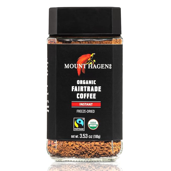 Mount Hagen 3.53oz Organic Freeze Dried Instant Coffee - 3 pack | Eco-friendly Coffee Made From