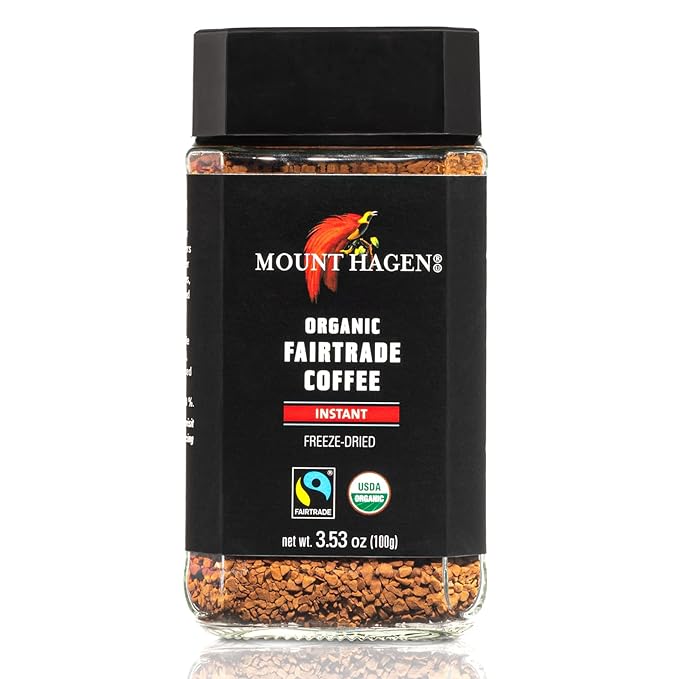 Mount Hagen 3.53oz Organic Freeze Dried Instant Coffee - 2 pack | Eco-friendly Coffee Made From