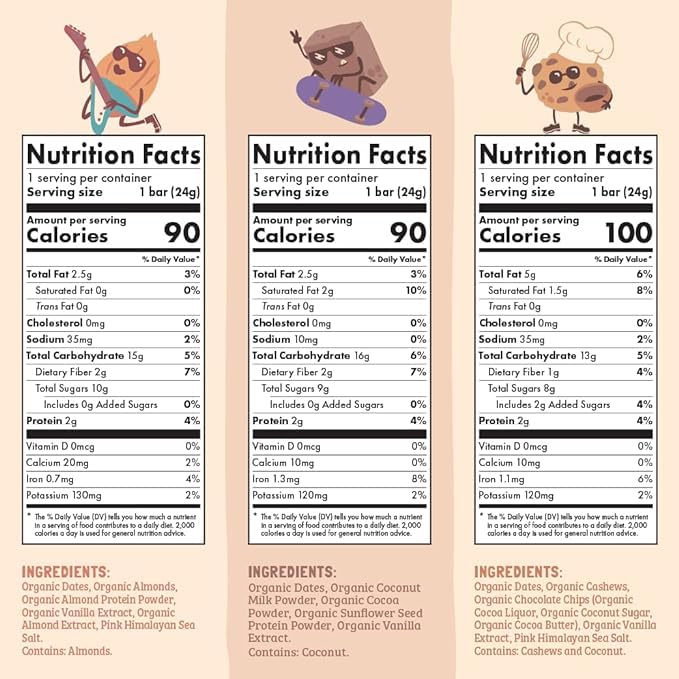 Skout Organic Dessert Inspired Kids Snack Bar Variety Pack (18 Pack) | Organic Kids Snack Bars |
