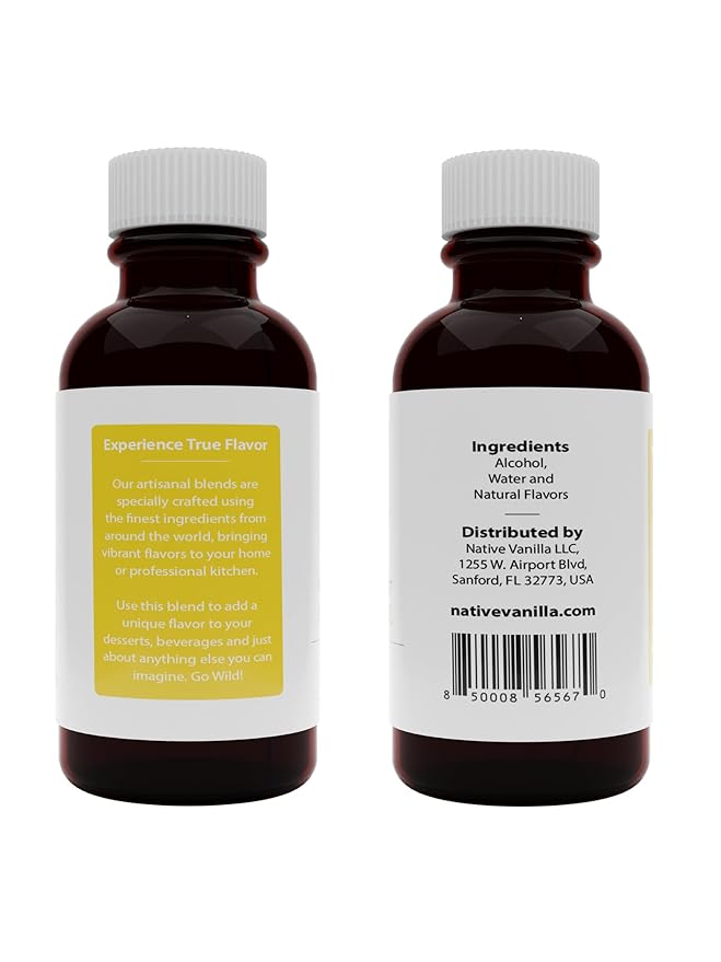Native Vanilla - Pineapple Flavor - 4 Fl Oz - Pure Flavors and Extracts - Perfect for Cooking