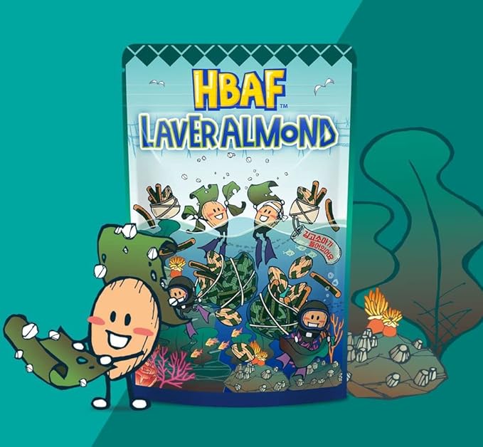 [Official Gilim HBAF Brand] Korean Seasoned Almonds (Laver, 1 x 210 gram pack)