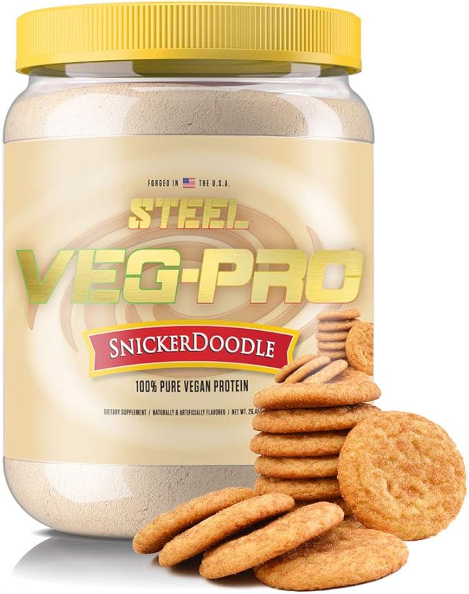 Steel Supplements Veg-PRO | Vegan Protein Powder, Snickerdoodle | 25 Servings (1.65lbs) | Protein