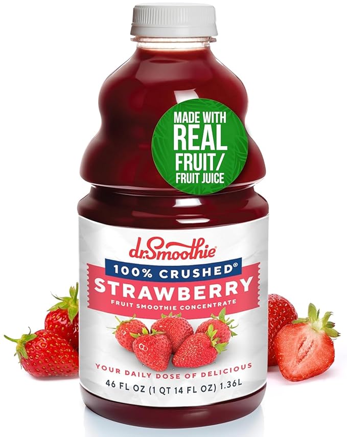 Dr. Smoothie 100% Crushed Strawberry ??No Added Sugar, Made with Real Fruits/Fruit Juice ??Vegan