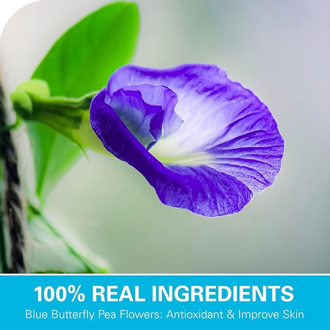 WT WEETEE Butterfly Pea Flower Tea Loose Leaf, 100% Natural & Pure from Whole Dried Butterfly Pea