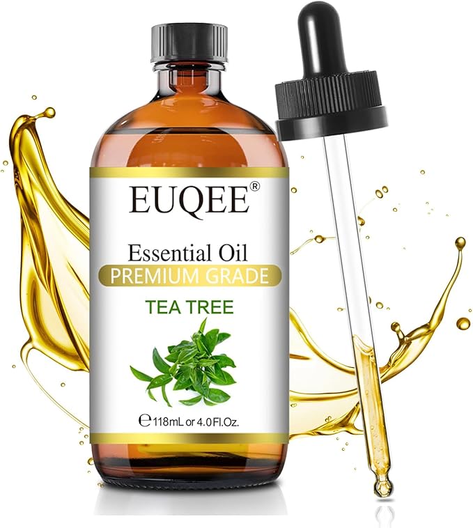 Tea Tree Essential Oil 4Fl.Oz Pure Tea Tree Oil with Glass Dropper for Aromatherapy, Diffuser, Soap