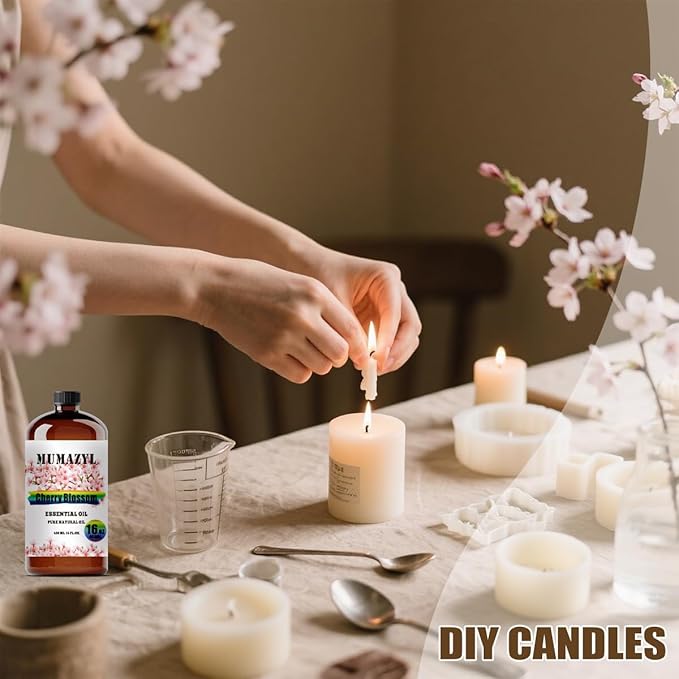 Cherry Blossom Essential Oil, Cherry Blossom Oil 16 Fl Oz 480ML for Diffuser Humidifier Yoga