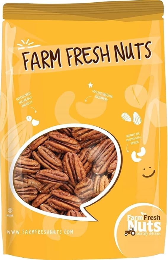 Whole, Shelled & Raw Georgia Pecans (3 Lbs.) - Southern Tastiness - Unsalted & Handpicked for