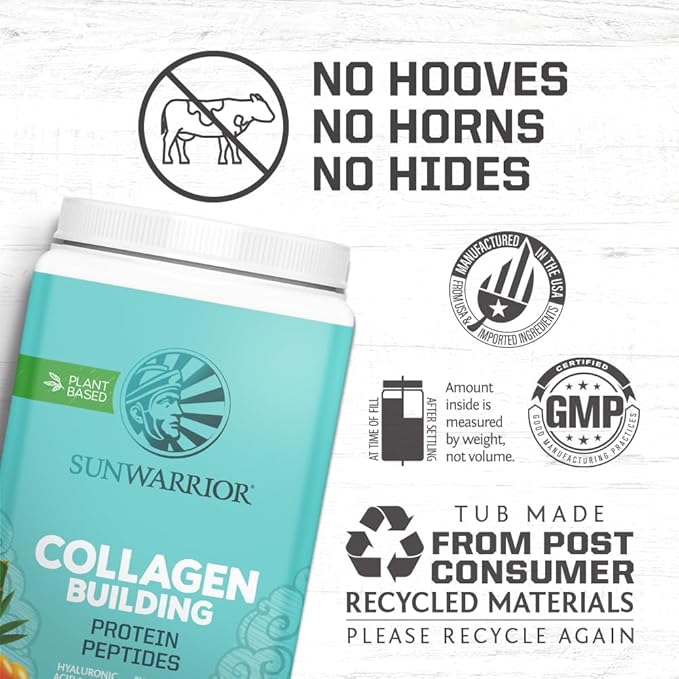 Sunwarrior Collagen Peptides Building Powder | Vegan Collagen for Women Plant-Based Protein Powder
