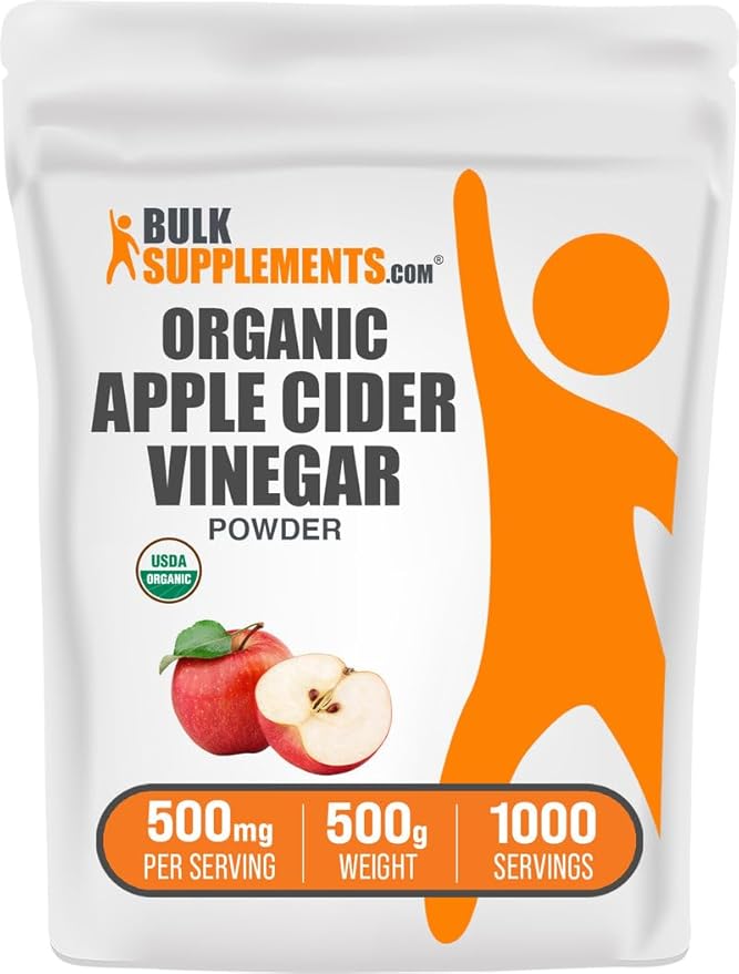 BulkSupplements.com Organic Apple Cider Vinegar Powder - Apple Cider Vinegar Supplement, ACV for
