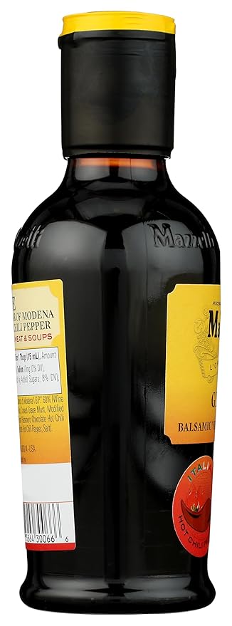 Mazzetti Habanero Balsamic Vinegar Glaze of Modena PGI | Thick & Rich | Perfect for Soups